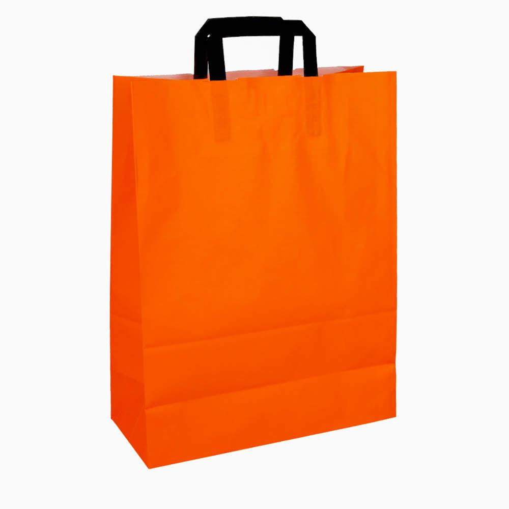 Klika - Shopper in carta arancione 320 x 140 x 420 mm 80 grammi/m2