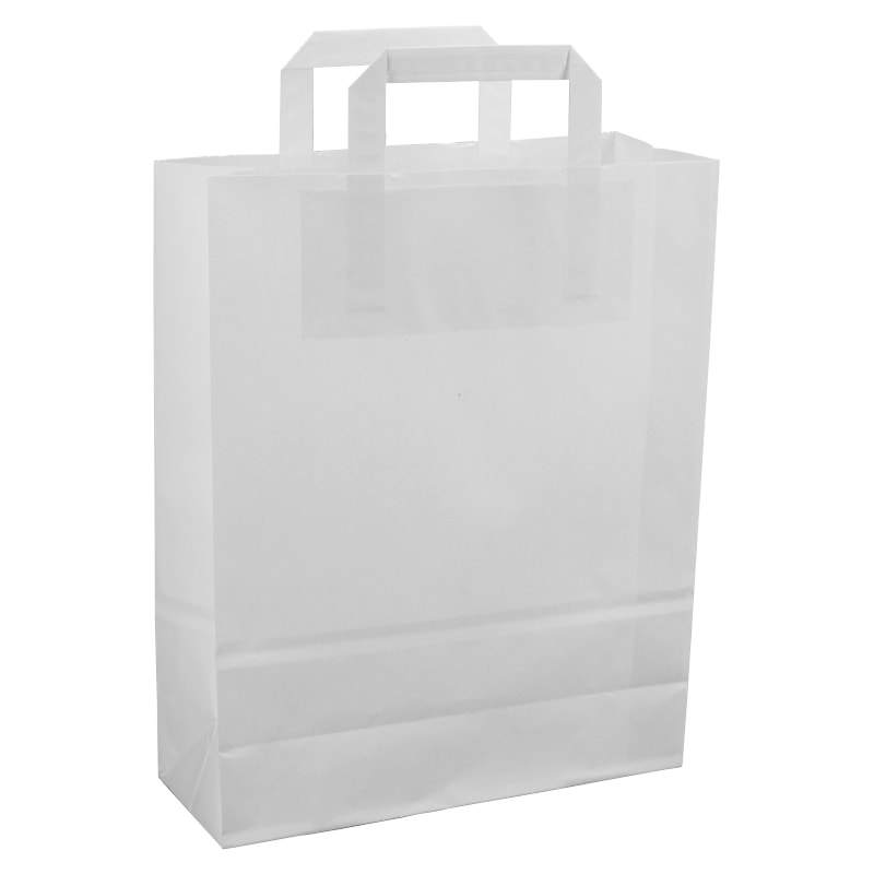 Klika - Bolsas de papel blanco 260 x 100 x 330 mm 80 gramos/m2