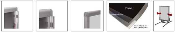 Klika -  Stoepbord WINDTER 50x70cm ALU-prof