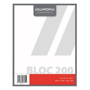 Bloc-notes Aurora 210x270mm 200 feuilles vierges | 5 pièces