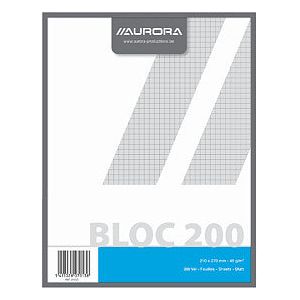 Aurora - Kladblok aurora 210x270mm ruit 5x5mm 200 vel 45gr | 1 stuk | 5 stuks
