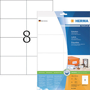Herma - Herma 8645 Label 105x74mm Premium White 80 Stücke | Blasen Sie ein 10 Blatt | 70 Stück