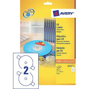 Avery Zweckform - Label Avery L6043-100 CD White 200 pièces | Box A 100 feuilles | 5 pièces