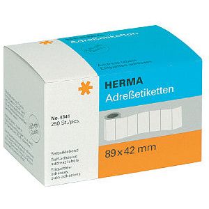 HERMA - Etiket herma adres 4341 89x42mm 250 stuks op rol | Doos a 250 etiket
