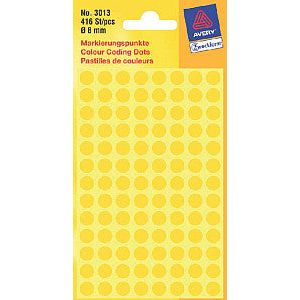 Avery Zweckform - Etiket az 3013 rond 8mm geel 416 stuks | Pak a 4 vel