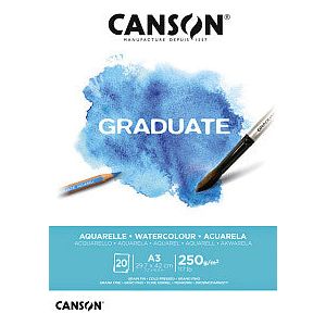 Canson - Aquarelblok canson grad a3 20v 250gr | Omdoos a 5 stuk