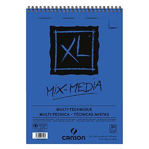 CANSON - Aquarelle Bloc Canson XL Mix Media Spir A3 300GR 30V | Morceau de 30 feuilles