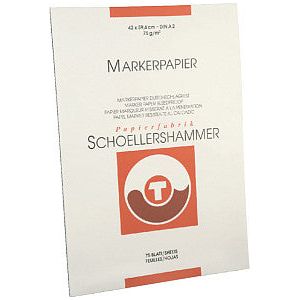 Bloc marqueur Schoellershammer A2 75gr blanc | 5 pièces