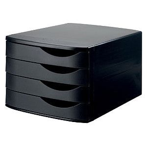 Boîte à tiroirs Jalema Re-Solution 4 tiroirs noir