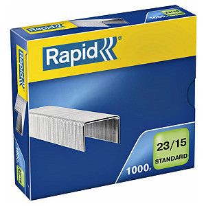 Rapid - Staples 23/15 GALV Standard | Box A 1000 Piece | 10 morceaux
