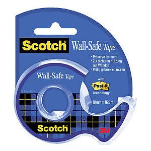 Scotch - Plakband 19mmx16.5m wall safe handafroller | 1 stuk