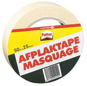 Masking tape Pattex 25mmx50m crème | 12 pièces