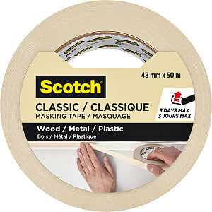 Scotch - Afplake classic 48mmx50m beige | Omdoos a 12 rol