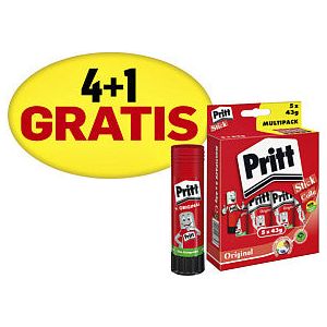Pritt - Lijmstift pk312 43gr promopack 4+1 gratis | Blister a 5 stuk | 12 stuks