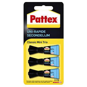Colle instantanée Pattex Classic mini trio tube 3x1gramme sur blister