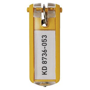Durable - Étiquette clé durable avec anneau jaune | Box A 6 pièces | 6 morceaux