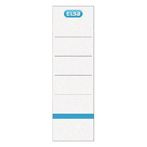 Etiquette arrière Elba large 59x190mm autocollante blanc/bleu