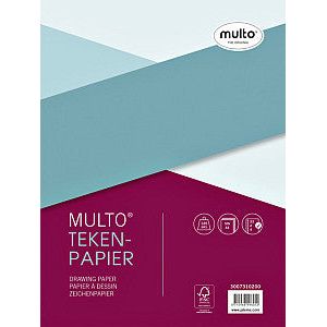 Multo - Interieur multo 23-gaats tekenpapier 120gr 50v | Pak a 50 vel | 5 stuks