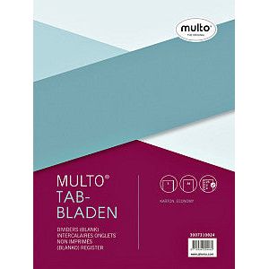 Multo - Tabbladen multo 7310824 a4 23r karton 5dlg ass | 1 stuk | 50 stuks