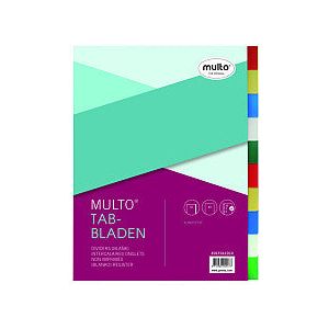 Multo - Tabbladen multo 7041010 a4 23r pp 10dlg ass | 1 stuk | 10 stuks