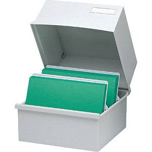 Boîte à cartes Exacompta 240x238x187mm plastique gris