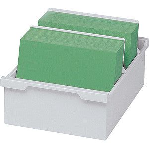 Boîte à cartes Exacompta A5 bac plastique gris