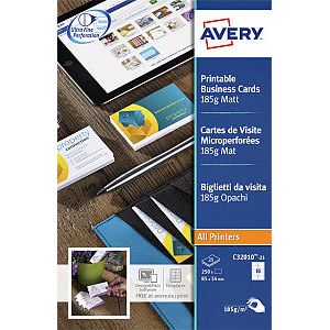 Avery Zweckform - Visitekaart avery c32010-25 85x54mm 185gr 250 stuks | Pak a 25 vel