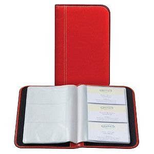 Brepols - Folder de carte de visite Palerme pour 144 pièces rouges | 1 pièce