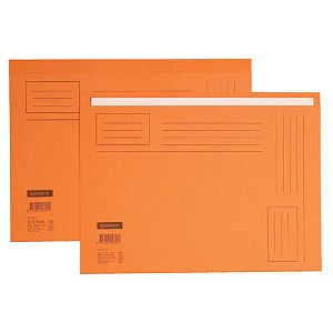 Quantore - dossier pliant A4 côté inégal 250gr Orange | Box A 10 pièces | 10 morceaux