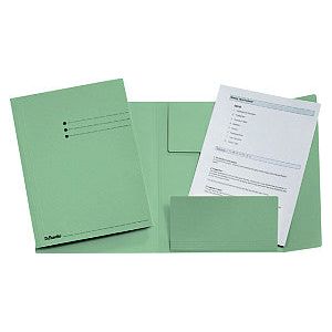 Esselte - Dossiermap esselte a4 3klep manilla 275gr groen  | 50 stuks