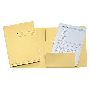 Esselte - Dossiermap esselte folio 3klep manilla 275gr geel  | 50 stuks