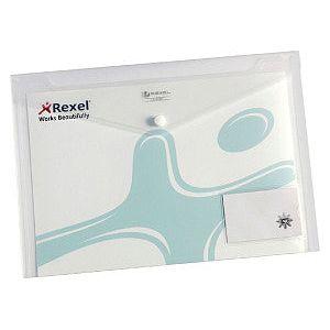 Rexel - Enveloptas ice id a4 transparant | Pak a 5 stuk | 10 stuks