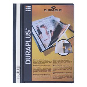 Durable - Snelhechtmap Duraplus A4 zwart