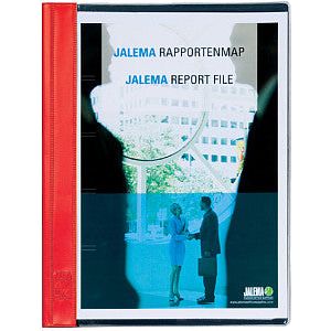 Jalema - Rapportenmap jalemastrip en dekplaatje rood | Omdoos a 10 stuk