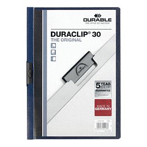 Durable - Klemmap durable 2200 a4 pl/tr 3mm nachtblauw | Omdoos a 25 stuk