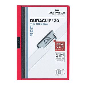 Durable - Klemmap Duraclip A4 3mm 30 vellen rood