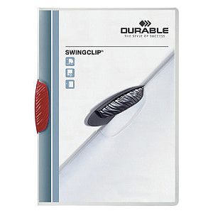 Durable - Klemmap durable 2260 swingclip rood | Omdoos a 25 stuk