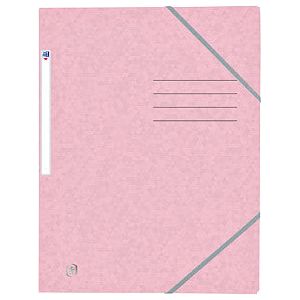 Oxford - Elastomap oxford top file+ a4 pastel roze  | 10 stuks