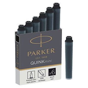 Parker - Inktpatroon parker quink mini tbv parker esprit zw | Pak a 6 stuk