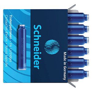 Schneider - Inktpatroon din blauw | Doos a 6 stuk | 50 stuks