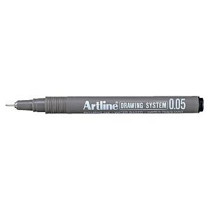 Artline - Fineliner Artline technique 0,05 mm noir | Boîte extérieure une pièce 12