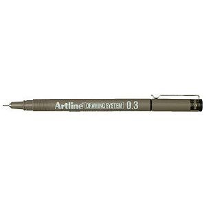 Artline - Fineliner artline technisch 0.3mm zwart  | 12 stuks