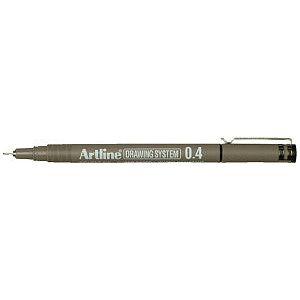 Artline - Fineliner artline technisch 0.4mm zwart  | 12 stuks