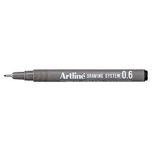 Artline - Fineliner artline technisch technisch 0.6mm zwart | Omdoos a 12 stuk