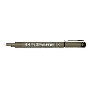 Artline - Fineliner artline technisch 0.8mm zwart  | 12 stuks