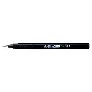 Artline - Fineliner artline 200 rond f zwart | Omdoos a 12 stuk