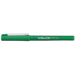 Fineliner artline 220 rond 0,2 mm vert | 12 pièces