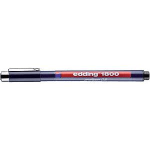 Edding - Fineliner edding 1800 0.5mm zwart  | 10 stuks