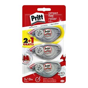 Pritt - Correctieroller compact flex 6mm 2+1 gratis | Blister a 3 stuk