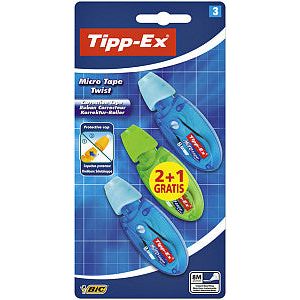 Tipp-ex - Correctieroller micro twist 5mm | Blister a 3 stuk